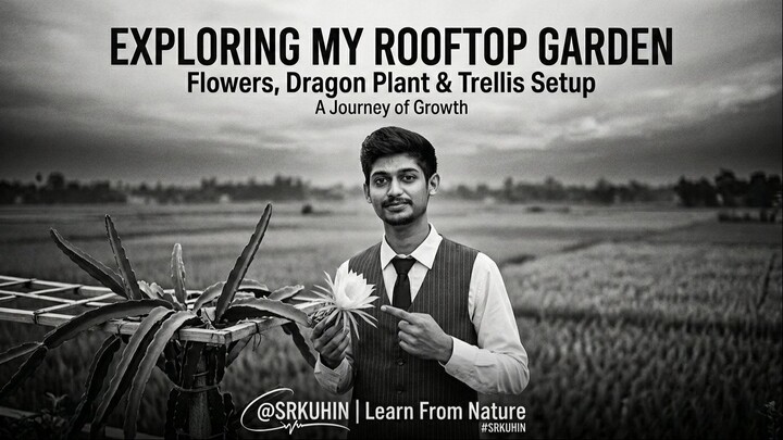 Exploring My Rooftop Garden | Flowers, Dragon Plant & Trellis Setup |  @SRKuhin  | #srkuhin