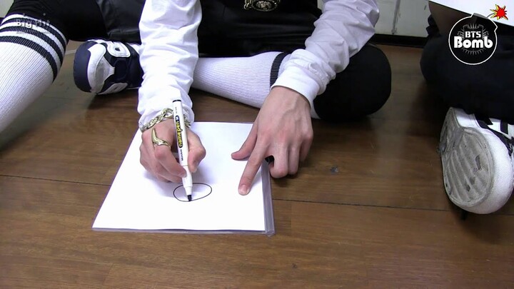 [BANGTAN BOMB] Jung kook is drawing "좋아요"