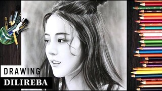 Vẽ cục moe Địch Lệ Nhiệt Ba - 迪麗熱巴 trong Running Man mùa 5 - Dilireba in Running Man Speed drawing