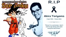 Menggambar Son Goku dan membuatnya bergerak.[RIP Akira Toriyama].