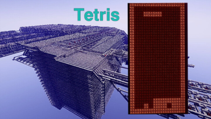 ความถี่สูงถึง 0.009 Hz! เกมเทตริสแร่เรดสโตนล้วน [Minecraft]