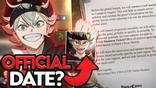 BLACK CLOVER MOBILE GLOBAL *OFFICIAL* RELEASE DATE OCTOBER 31ST?! DEV NEWSLETTER & FREE MULTI ON GLB
