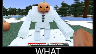 Minecraft รออะไร meme part 73 minecraft snow golem กลายพันธุ์ที่เหมือนจริง