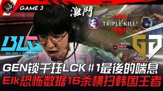 BLG vs. GEN: Unbelievable! GEN locks down Kindred, LCK #1's last gasp! Elk's incredible 16 kills swe