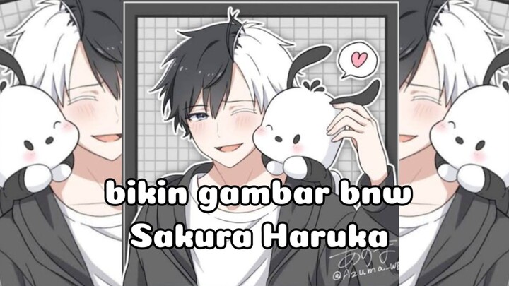 Menggambar anime ( sakura Haruka ) part 1
