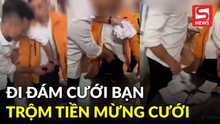 Xôn xao clip nam thanh niên giấu xấp phong bì dày cộp khi đi đám cưới bạn vào chỗ nhạy cảm