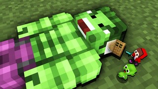 What inside this Hulk? Mikey saving JJ in Minecraft Challenge (Maizen Mazien Mizen)