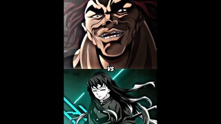 Yujiro Hanma vs Demon slayer characters #shorts