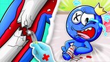 How To Heal ❓🩹 Blue's Leg Is Broken || Roblox Rainbow Friends Animation | Stop Motion Paper
