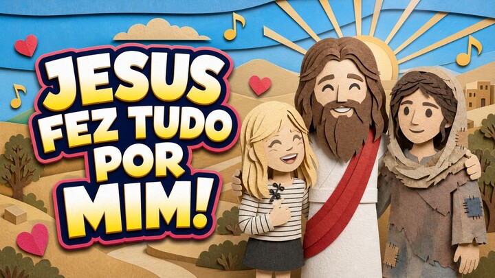 Música Gospel Infantil | JESUS FEZ TUDO POR MIM 🎭✨ | História Bíblica Completa para crianças