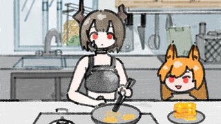 Ibu Vulcan membuatkan sarapan kue madu untuk Ceobe╰(*°▽°*)╯