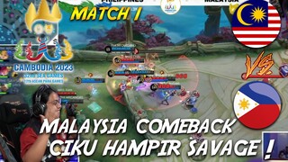 MALAYSIA VS PHILIPPINES SEA GAMES MLBB 2023 MALE