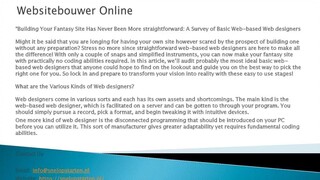 Websitebouwer Online