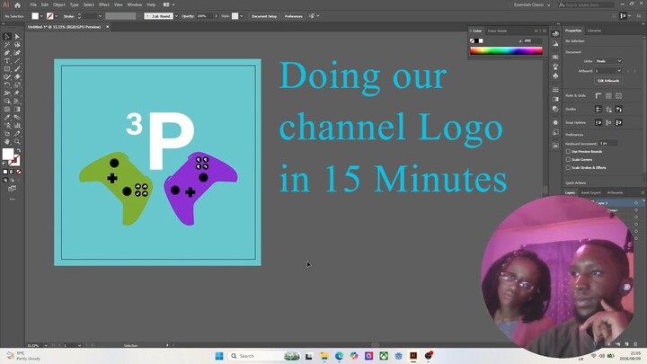 Doing our channel Logo in 15 Minutes