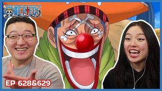 WARLORD STAR CLOWN BUGGY!! HOW?!?! LOL | One Piece Episode 628 & 629 Couples Reaction & Discussion