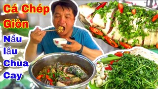 Ngất ngây món Cá Chép Giòn 2.5KG nấu lẩu chua cay | Tâm Chè Vĩnh Long