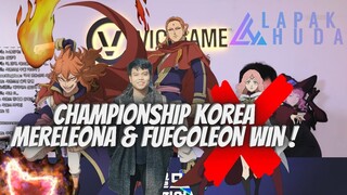 CHAMPIONSHIP KOREA COMBO MERELEONA & FUEGOLEON MENANG 🍀 BLACK CLOVER MOBILE