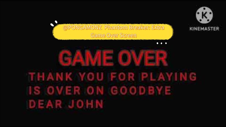 ‪@PONGAMONZ‬ Phantom Breaker: Extra Game Over Screen