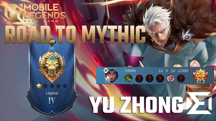 PASTI MVP KALO DH PAKE YU ZHONG !! KALO NGK BERARTI LU YG T*L*L | Road To Mythic Part 12