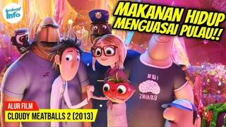 KETIKA SELURUH MAKANAN MENJADI HIDUP!! | ALUR CERITA CLOUDY MEATBALLS 2 (2013)