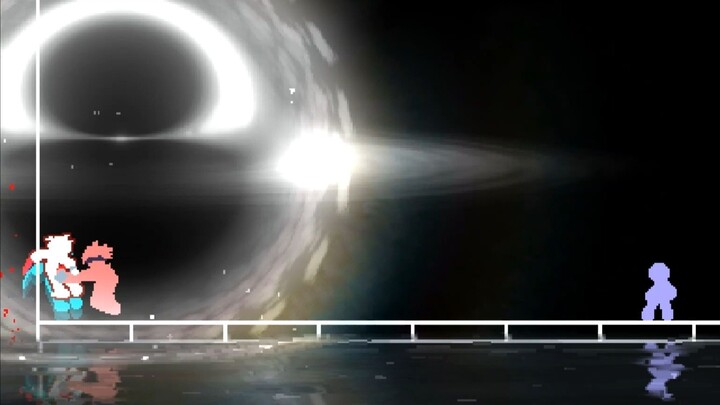 Nếu boss ở tuyến thảm sát là Gojo Satoru, còn Sans và người chơi Frisk từ đầu đến cuối vẫn là bạn bè