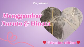 Menggambar Naruto Hinata edisi valentine