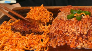 Mì nấm xúc xích phần 4 #mukbang