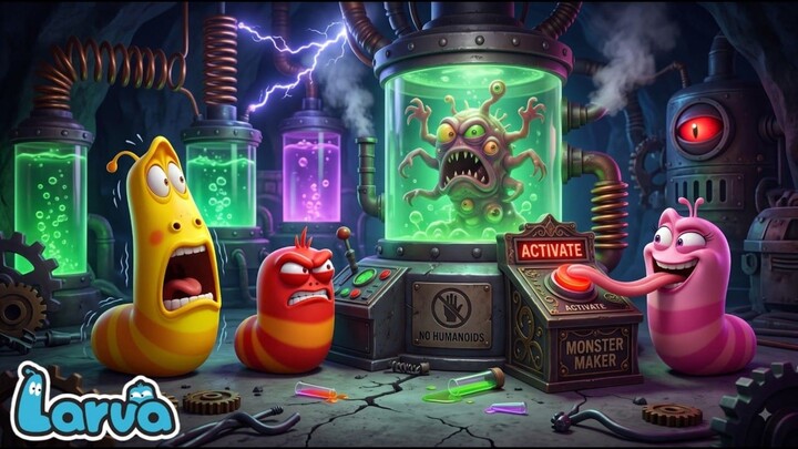 Larva Movie 2026: Pink Activates the Monster Machine While Red Panics and Yellow Faces Danger!