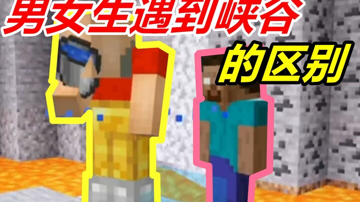 Minecraft: The Difference Between How Boys and Girls Handle Canyons