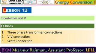 233 EEE 2201 lesson 13. XFMR connections