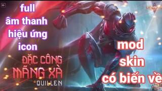 Hướng Dẫn Mod Skin Quillen Đặc công mãng xà full hiệu ứng âm thanh biến về icon skin phụ CN 19/8