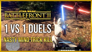 Battlefront 2 Lightsaber Duels | NASTIEST Mind Trick Win | Star Wars Battlefront 2 Gameplay