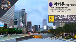 How to Gwanghwamun Square from Gwanghwamun Station | 4K KOREA CLIP | Aug.2022