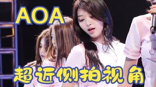 [Vertical Screen] AOA Super Close-up Side Shot of Multiple People, First-Person Perspective