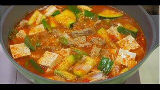 Cách làm BÍ ĐỎ HẦM | 호박찌개 | Món Ngon Hàn Quốc Mỗi Ngày | Korea Food