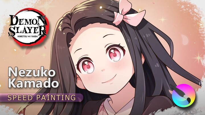 Menggambar Nezuko Kamado dengan Gaya Chibi