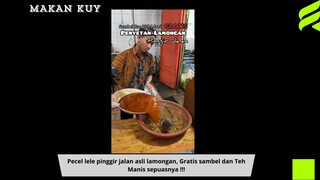 Pecel lele pinggir jalan asli lamongan, Gratis sambel dan Teh Manis sepuasnya !!!