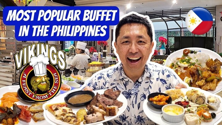 Legendary $17 Filipino Buffet | Iconic VIKINGS LUXURY BUFFET All You Can Eat 🇵🇭