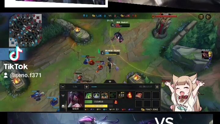 màn solo không cân sức giữa akali và darius