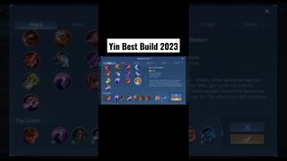 YIN BEST BUILD 2023 | TOP 1 GLOBAL YIN BUILD | #shorts #mlbb #mobilelegends