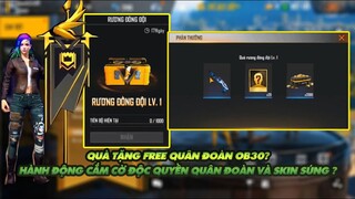 Free Fire| Quà Free quân đoàn OB30 hành động cắm cờ và skin súng vĩnh viễn   Vào ngay quân đoàn nhé