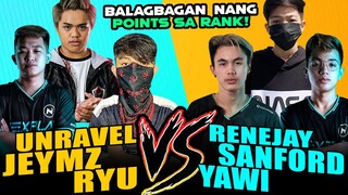 Balagbagan ng Points sa Rank!! RYU, JEYMZ, UNRAVEL vs. SANFORD, RENEJAY, YAWI ~ Mobile Legends