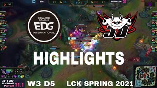 Highlight EDG vs JDG All Game LPL Mùa Xuân 2021 | LPL Spring 2021 | Edward Gaming vs JD Gaming