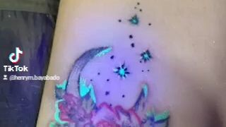 healed tattoo with uv ink🥰