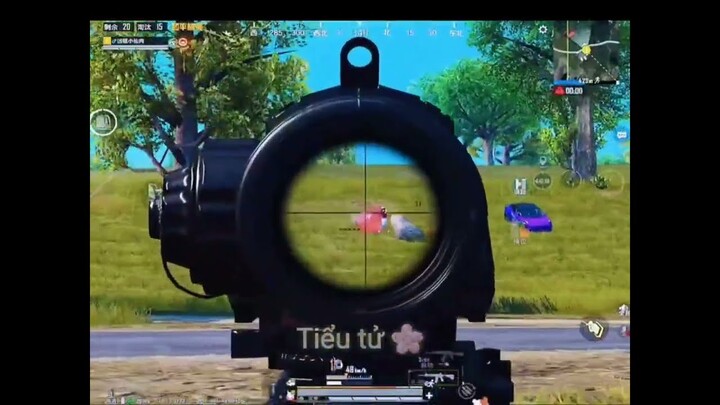 Pubg china | Kỹ năng sấy xe đỉnh cao 1 vs 4 điên rồ - Douyin