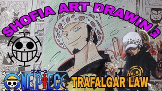 drawing anime one piece, Trafalgar law