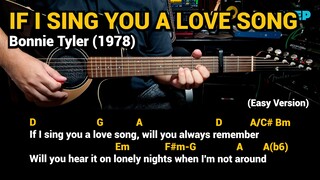 If I Sing You a Love Song - Bonnie Tyler (1978) Easy Guitar Chords Tutorial with