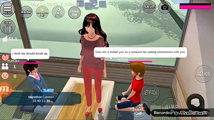 membuat keributan di resto samping wagyu ||sakura school simulator