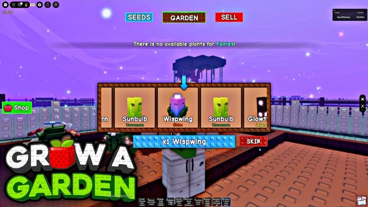 Akhirnya Aku berhasil mendapatkan seed divine Wispwing di Grow a Garden Update!