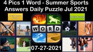 4 Pics 1 Word - Summer Sports - 27 July 2021 - Answer Daily Puzzle + Daily Bonus Puzzle